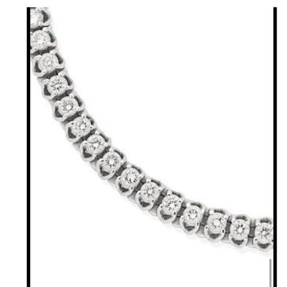 Diamond Line 2.5 + cttw Bracelet 17k White Gold - Picture 2 of 12